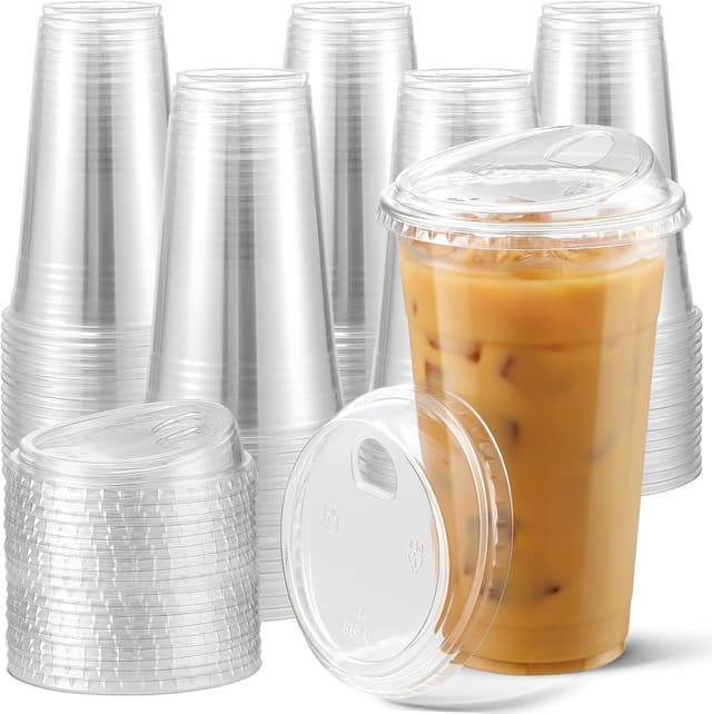 Detalle de AOZITA 24 oz Disposable Plastic Cups 100 pack 🥤