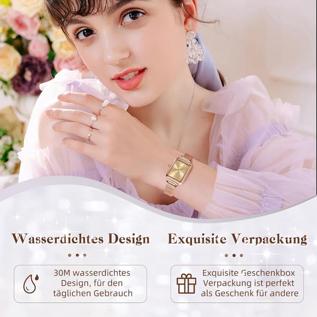 Thumbnail 6 de Taxau Damenarmbanduhr mit Quarzwerk, Edelstahl und römischen Ziffern – bis 30 m wasserdicht