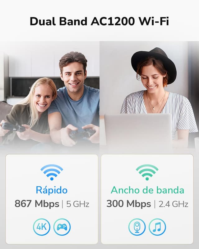 Thumbnail 3 de Cudy LT500E 4G LTE Router WiFi AC1200 con VPN y Antenas