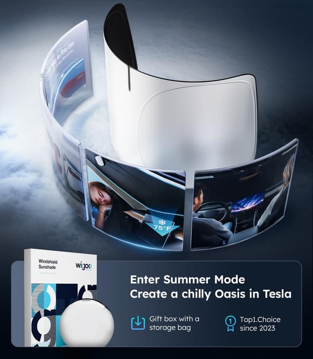 Detalle 2 de Wigoo Model Y Sunshade 2020-2026