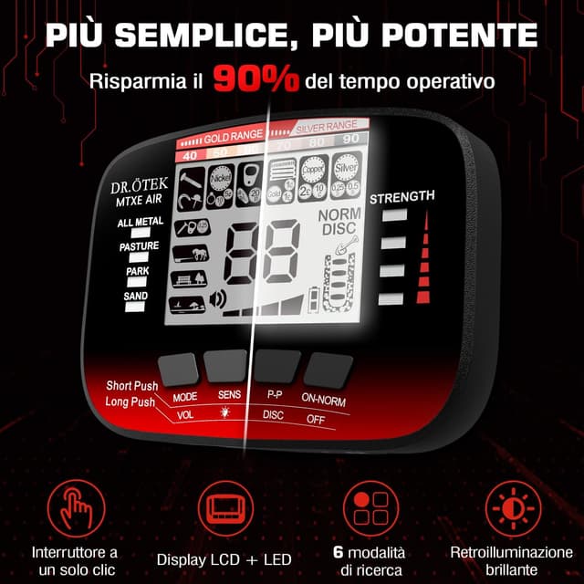 Detalle 2 de DR.ÖTEK Metal Detector Professionali 25 cm
