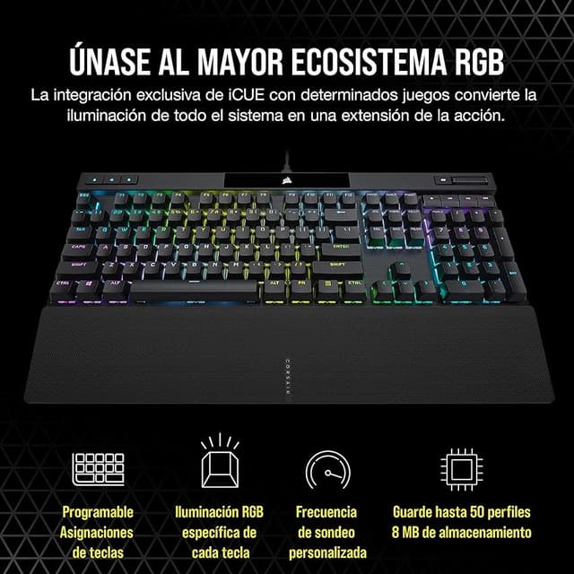 Thumbnail 5 de CORSAIR K70 RGB PRO Teclado mecánico 8000 Hz