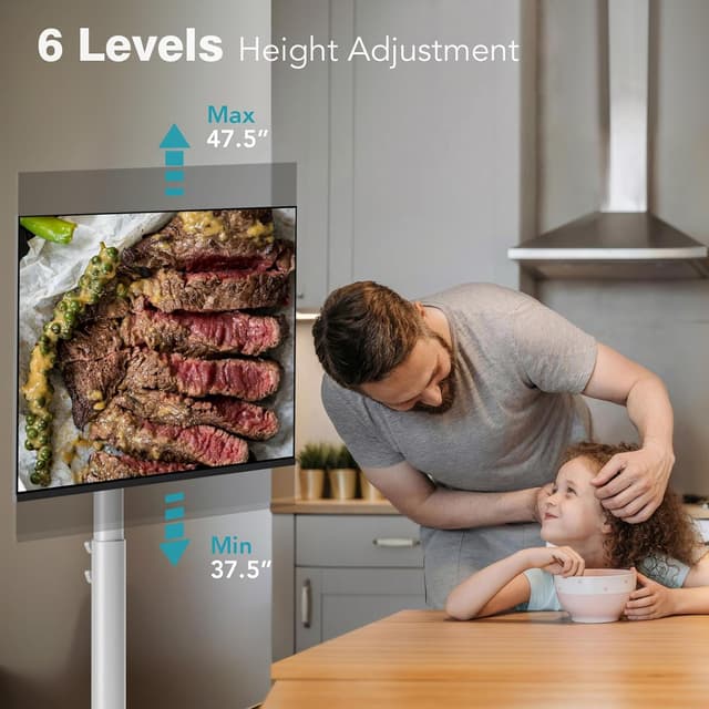 Thumbnail 3 de LLDEPLL Floor Mobile TV Stand 27–65"