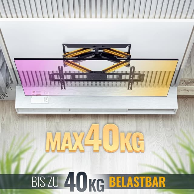 Thumbnail 4 de RICOO TV-Wandhalterung S5264 für 40–65 Zoll, schwenkbar & neigbar, VESA 600×400 bis 40 kg