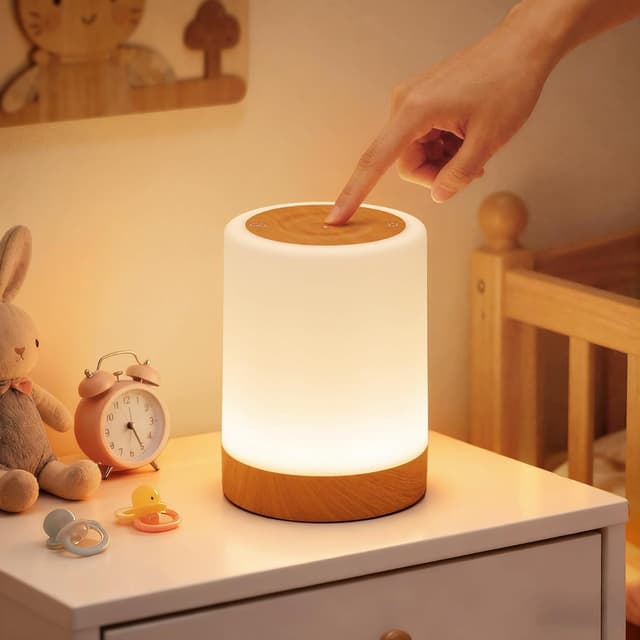 Thumbnail 6 de Bonsery Touch dimmbare Nachttischlampe mit 256 Farben, USB-Akku & Timer