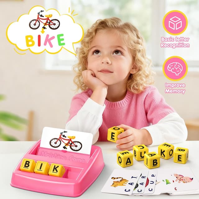 Detalle de HahaGift Spelling and Reading Toy 30 cards
