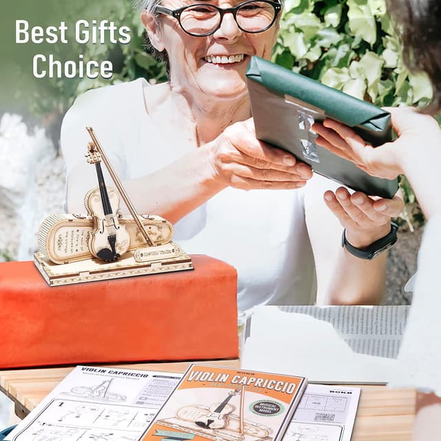 Thumbnail 2 de ROKR Puzzle 3D Legno Violino 62 pezzi