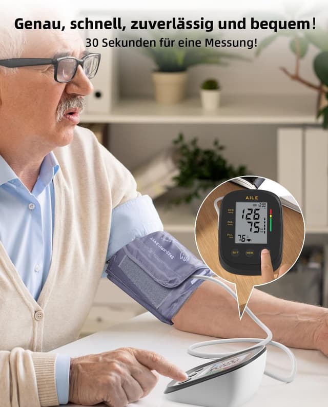 Thumbnail 1 de AILE Blutdruck Messgerät große Manschette 22–42 cm