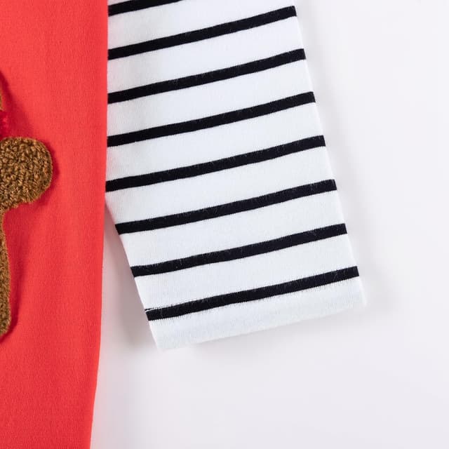 Detalle 2 de Kinder Langarmshirts für Weihnachten: Rentier-Design aus Baumwolle (1–7 Jahre)