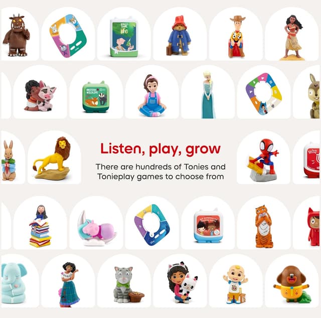 Detalle de Toniebox 2 Audio Player Julia Donaldson Bundle (Cloud Pink) with Tabby McTat & Superworm – for Kids 3+