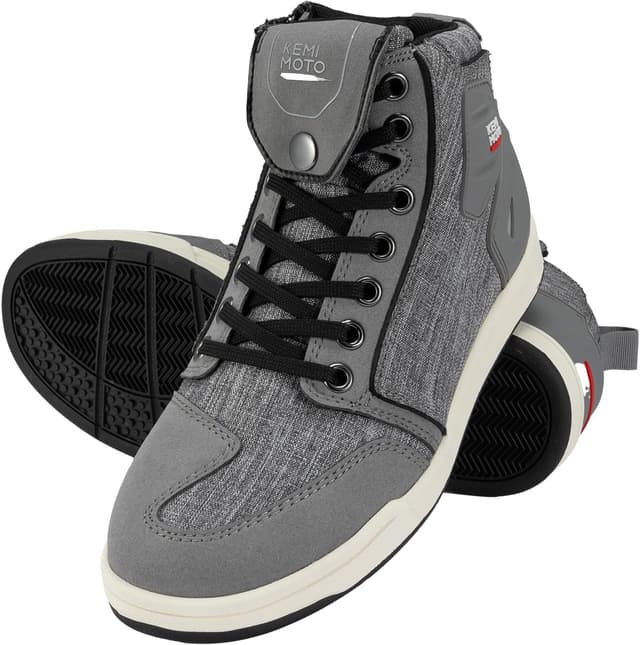 Detalle de KEMIMOTO Scarpe Moto Uomo casual con zip laterale e cambio marcia