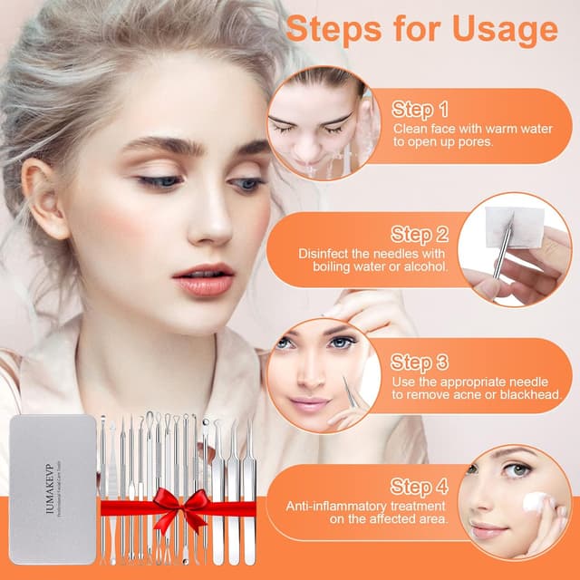 Thumbnail 5 de IUMAKEVP 15 PCS Blackhead Remover Tool Kit