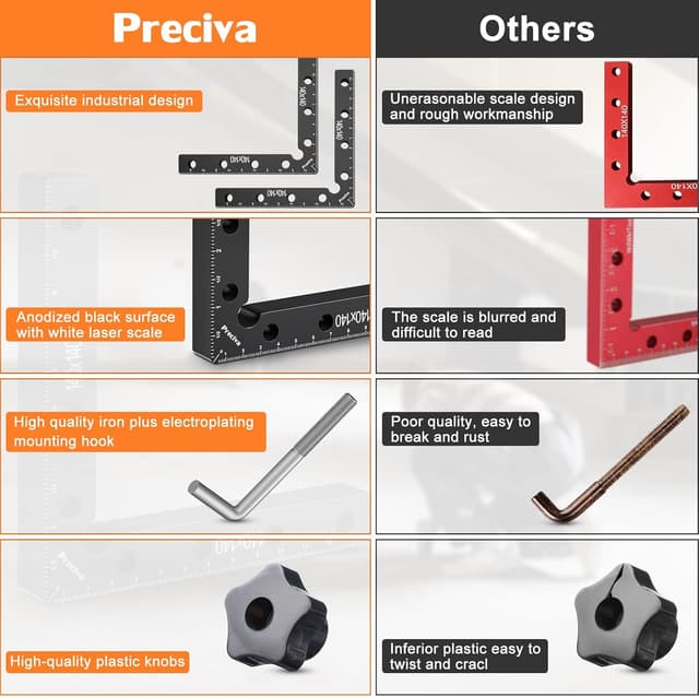 Detalle de 90-Grad-Positionierwinkel 14 cm aus Aluminium