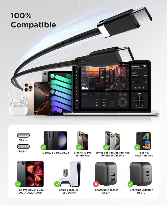 Thumbnail 6 de Magtame 3.3FT USB‑C cable 60W fast charging