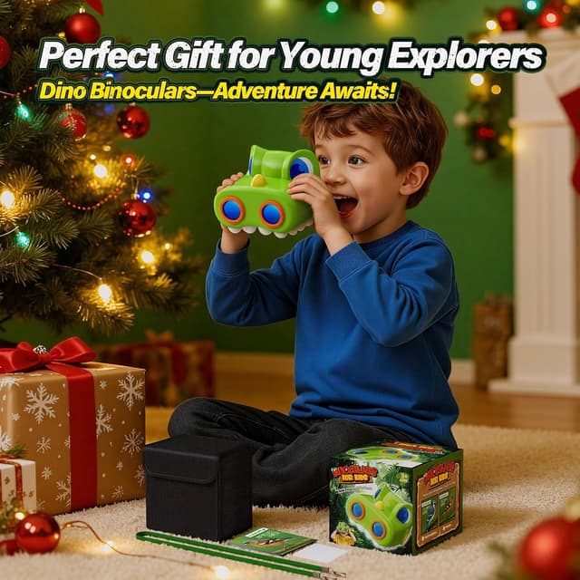 Thumbnail 6 de Kids Dinosaur Binoculars Age 3–10 with Compass