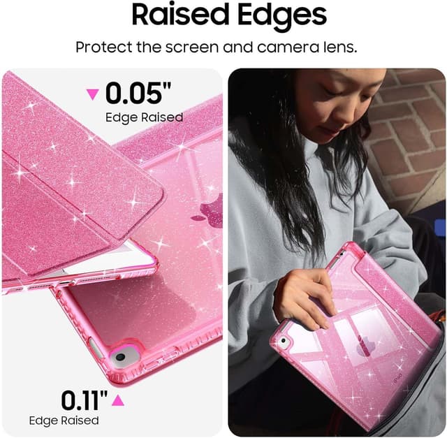 Thumbnail 6 de FINTIE Glitter Case for iPad 9th Gen 10.2" ⌘ Pink