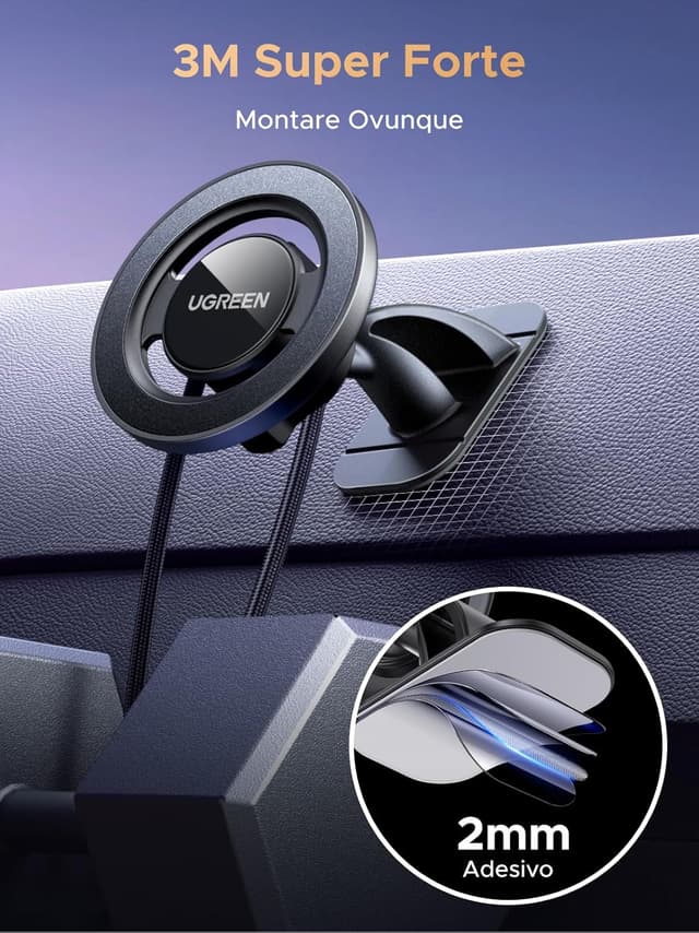 Detalle de UGREEN Supporto Auto MagSafe 2 in 1 20N