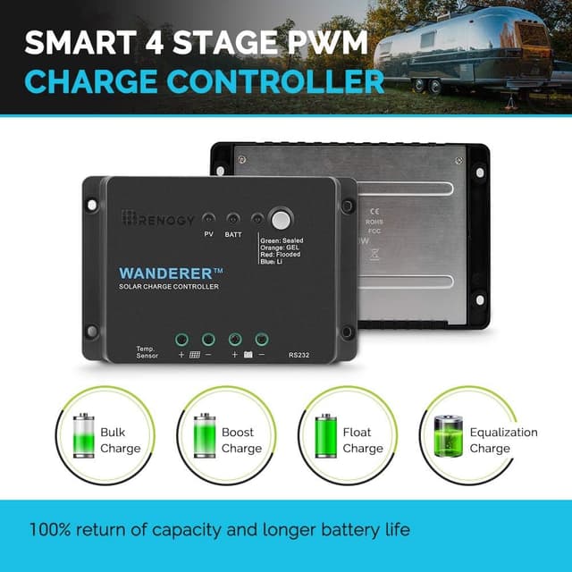 Detalle 2 de Renogy Wanderer Li 30A Solar Charge Controller