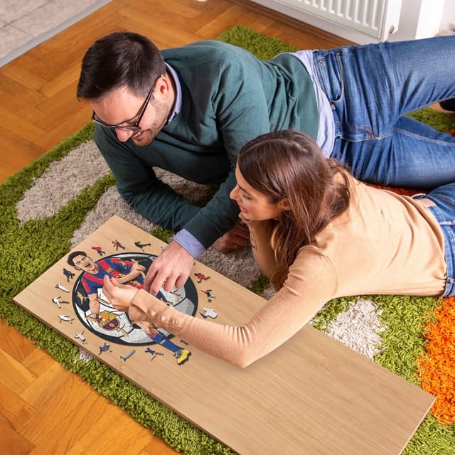 Detalle de Iconic Puzzles Barcelona „GAVI“ Holzpuzzle, offiziell lizenziert, 270 Teile (Größe M)