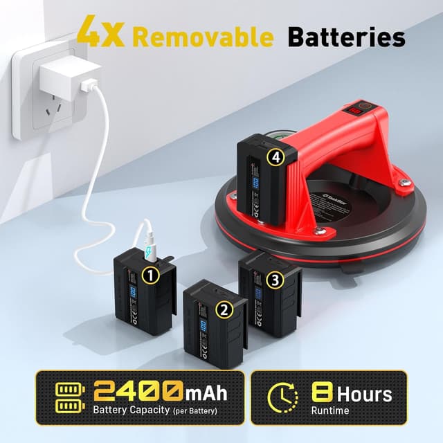 Detalle 1 de Taskstar Akku-Saugheber Fliesen 250 kg