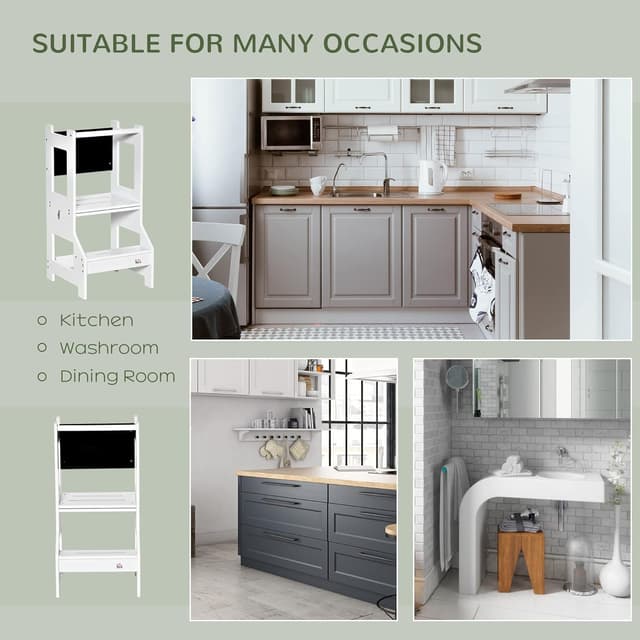 Thumbnail 5 de HOMCOM 2 in 1 Kids Kitchen Step Stool