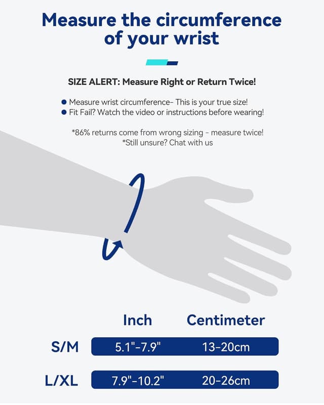 Detalle 2 de Fitomo Left Hand Wrist Support with 3 Metal Splints and Soft Thumb Opening (night use)