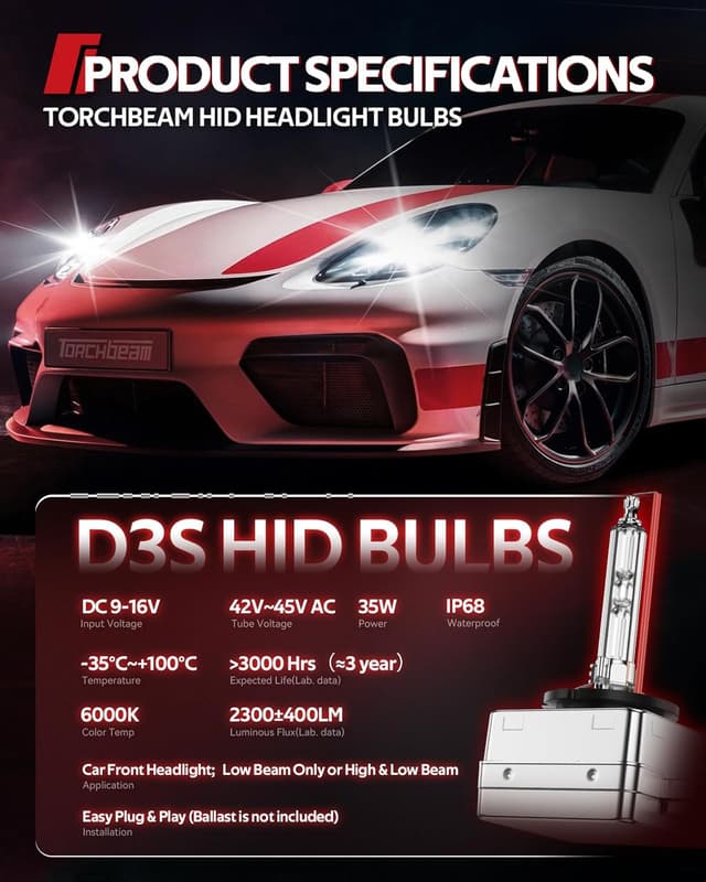 Detalle 2 de Torchbeam D3S HID Bulbs 6000K 35W