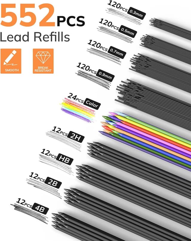 Thumbnail 1 de Four Candies 27PCS Art Mechanical Pencil Set