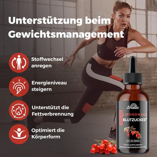 Detalle de Liposomale Berberin Tropfen mit 3000 mg – 120 ml für Stoffwechsel, Blutzucker und Verdauung
