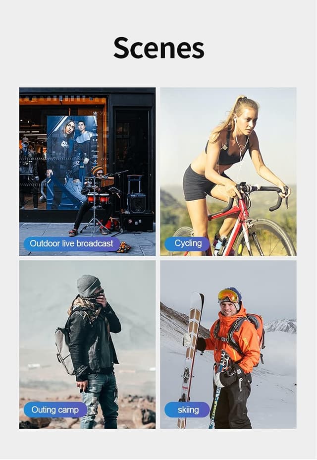 Detalle 1 de TELESIN action camera strap clip mount