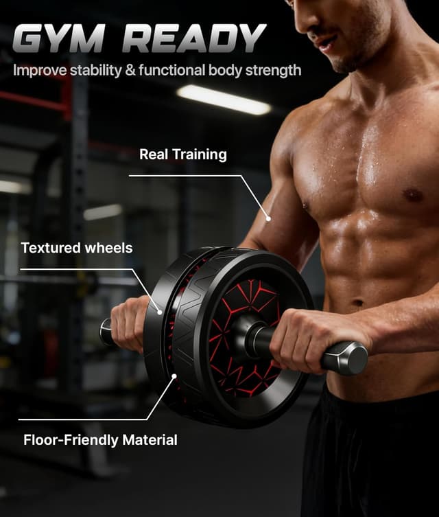 Thumbnail 4 de ROMIX Ab Roller Exercise Wheel 200kg