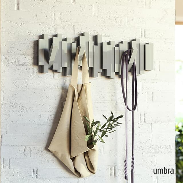 Thumbnail 1 de Umbra Sticks Perchero de Pared Gris con 5 Ganchos Extraíbles 🚪