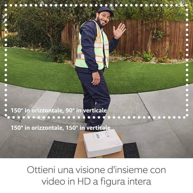 Detalle de Ring Videocitofono Pro cablato + Chime (3ª gen.): campanello con telecamera HD 1536p e rilevazione avanzata