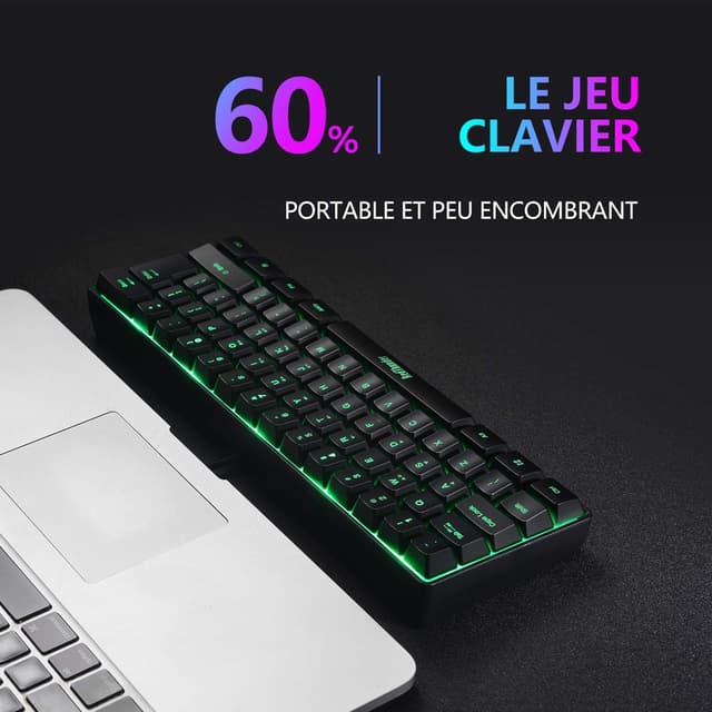 Detalle de RedThunder 60% ensemble gamer AZERTY 62 touches