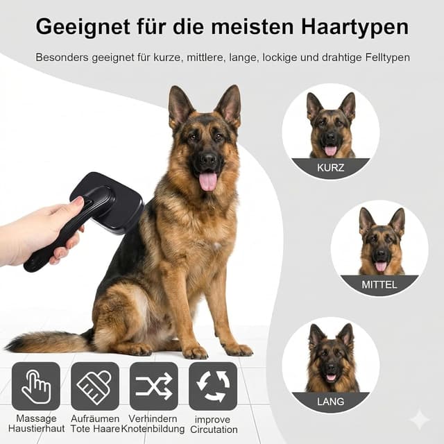 Thumbnail 5 de WOPQAEM Hundebürste für Fellpflege reduziert