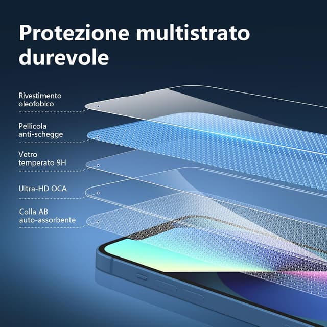 Thumbnail 5 de NEW'C Vetro temperato per iPhone 13/14 6,1" 0,33mm