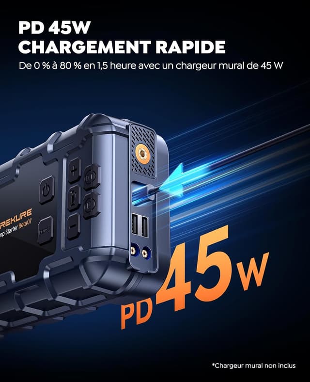 Detalle 2 de TREKURE 7000A Booster batterie 26800mAh