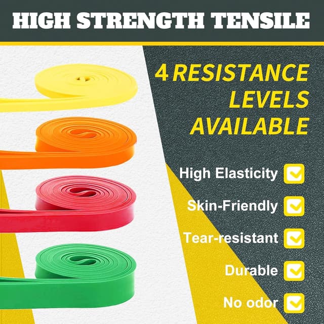 Detalle 2 de Exercise Bands Resistance Bands set for home workouts ๐๏ธโ