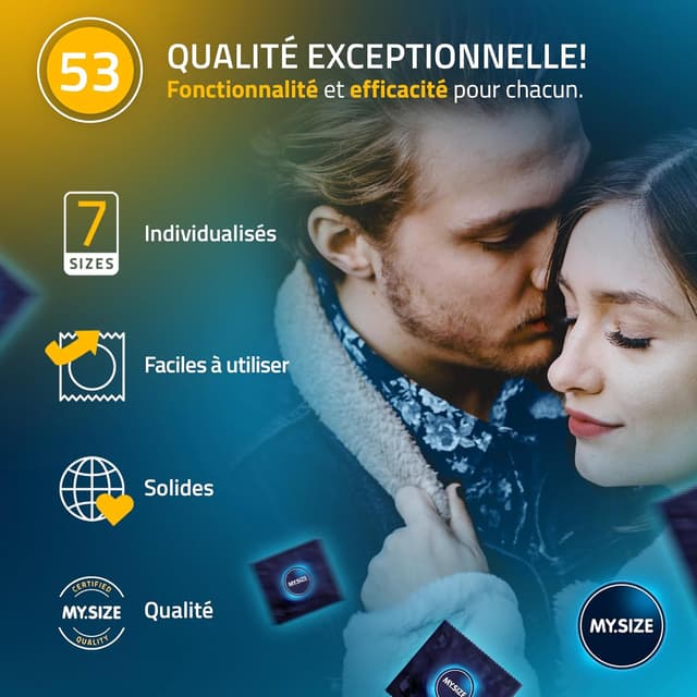 Detalle 1 de Préservatif MY.SIZE 53 mm — 36 pièces