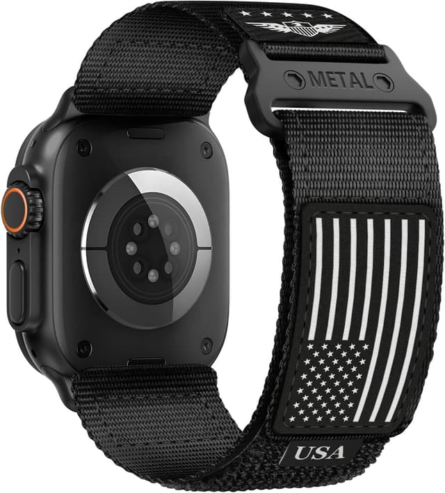 Detalle de BXUXOHS Rugged Nylon 49mm Apple Band