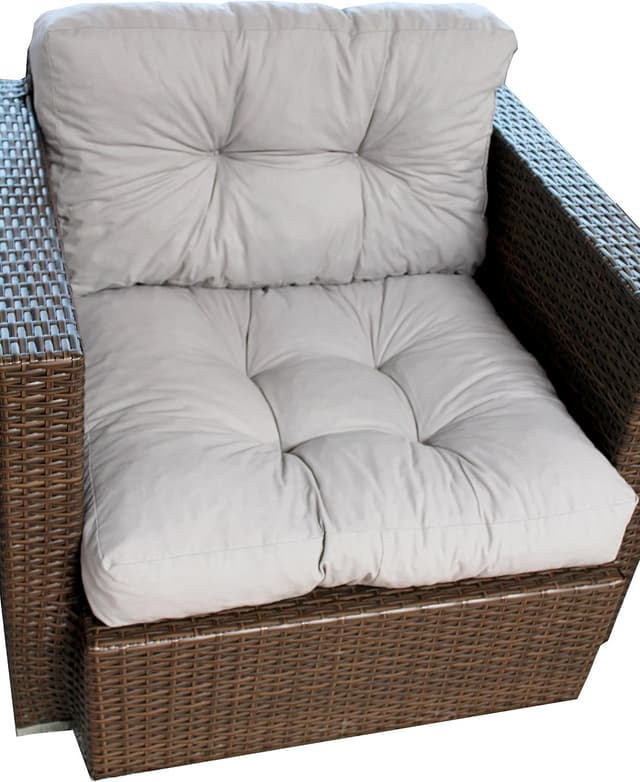 Detalle 2 de Lot de 2 coussins arrière AMBIENTE HOME pour meuble de jardin EUROPA, gris clair