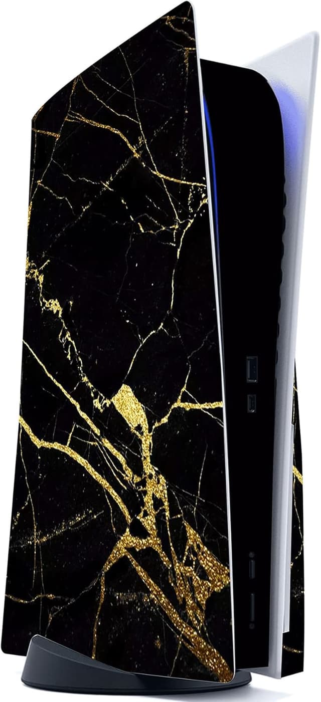 Detalle de Playvital PS5 skin set Black & Gold