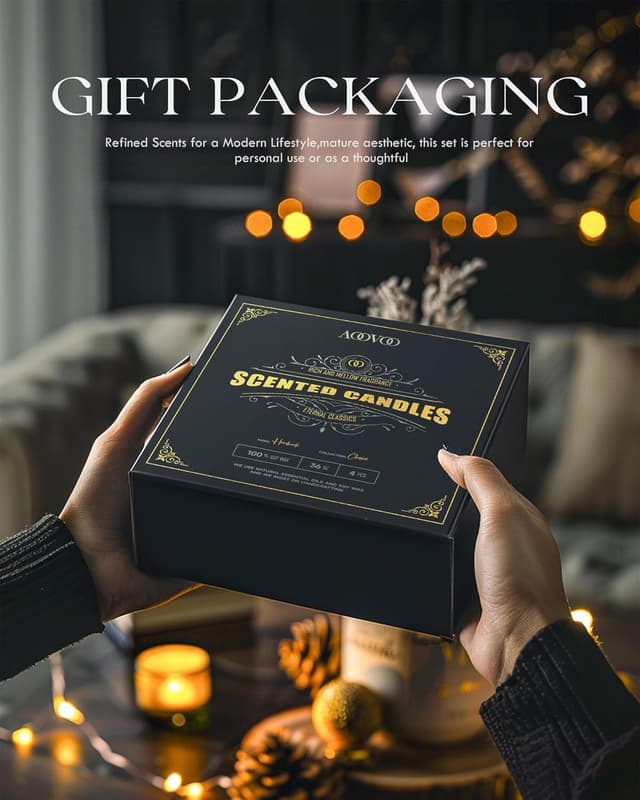 Thumbnail 6 de AOOVOO Scented Candles for Men 4-Pack 200-Hour Burn Time