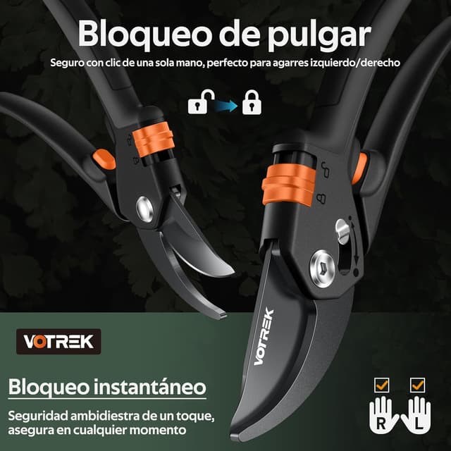 Thumbnail 2 de VOTREK Tijeras de Poda Bypass Pro 21,5 cm