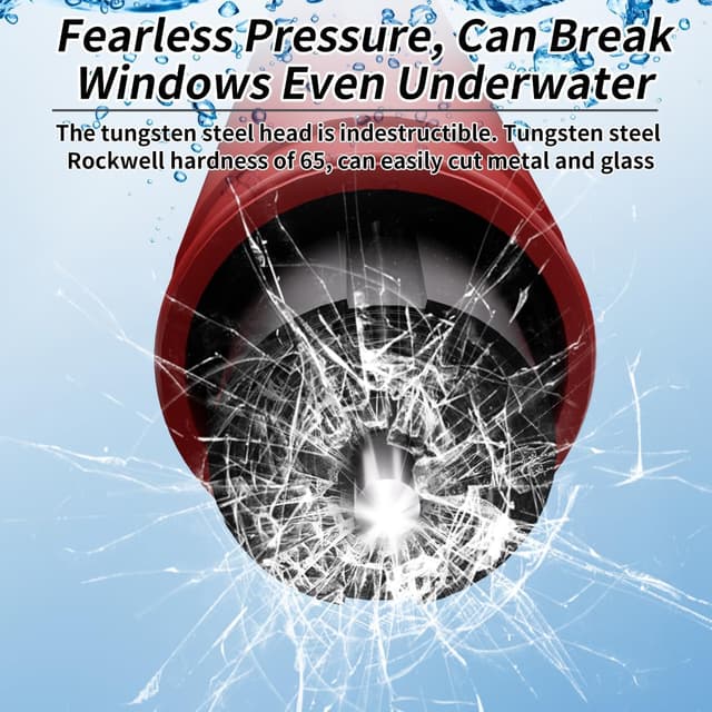 Detalle de Tierwarf Car Safety Hammer 2-in-1 window breaker & seatbelt cutter (2 pack)