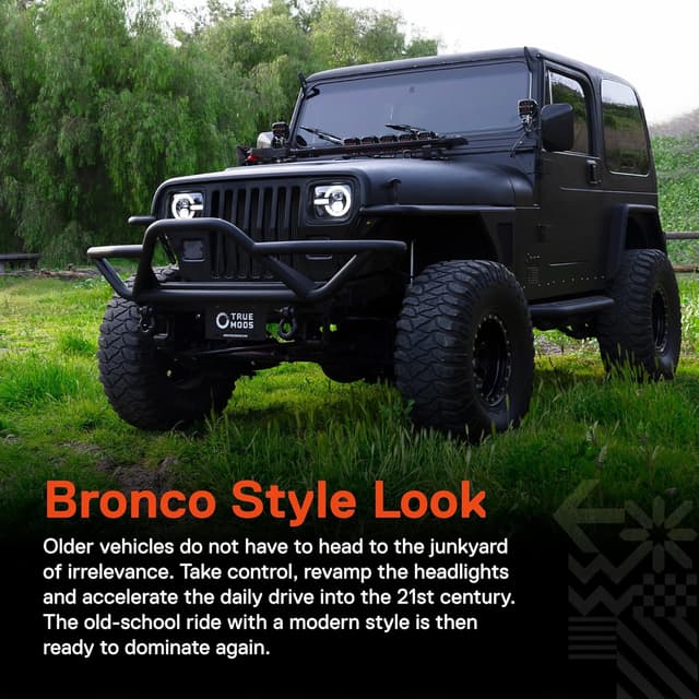 Detalle 2 de TRUE MODS 5x7 6054 LED Headlight H6054 for Jeep & more