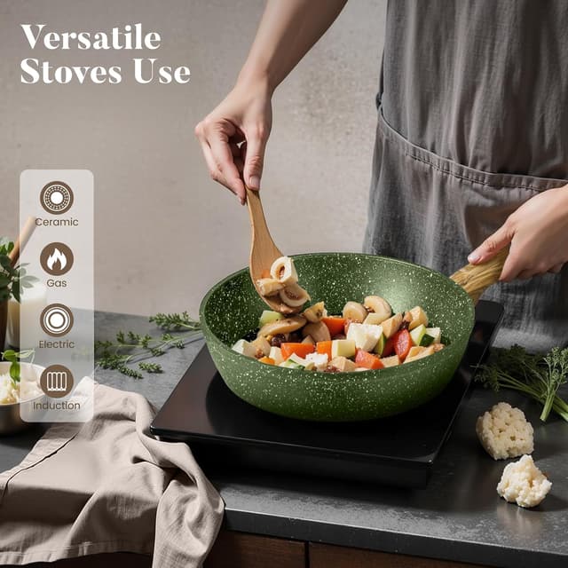 Detalle de Kitchen Academy granite non-stick set