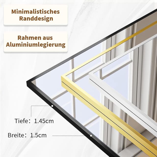 Detalle 1 de BEAUTYPEAK Ganzkörperspiegel 150x40 cm