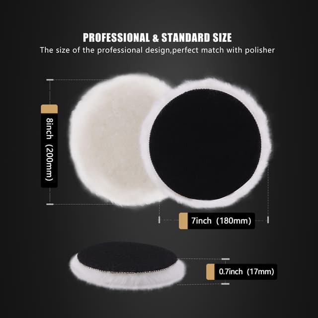 Detalle de Lammfell Polierset 180 mm mit M14