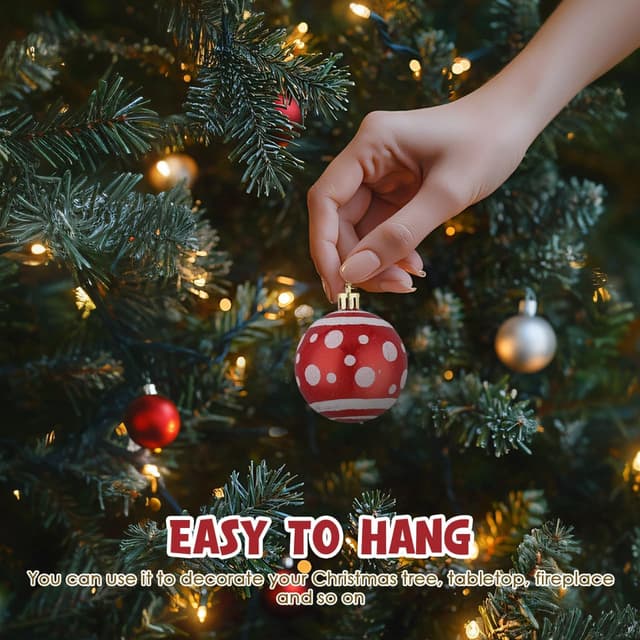 Detalle 2 de Weihnachtskugeln 42er-Set 60 mm mit Band